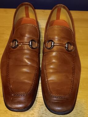 Magnanni Vintage Leather Horsebit Loafers Size 13